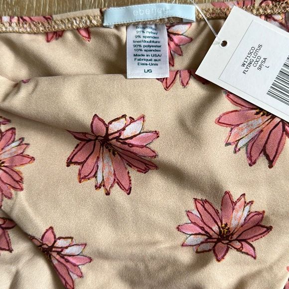 Eberjey Flying Lotus Coco Bottom in Silver Pink Safari Size L - Picture 4 of 6